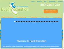 Tablet Screenshot of buellrecreation.com